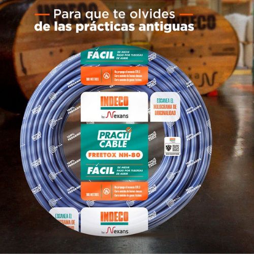 CABLE INDECO NH-80 4MM AZUL